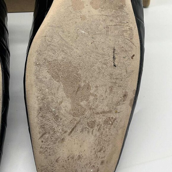 Bells and Becks Serena Croc Crocodile Embossed Slides Mules VGUC Size EU 38.5 - Picture 8 of 10